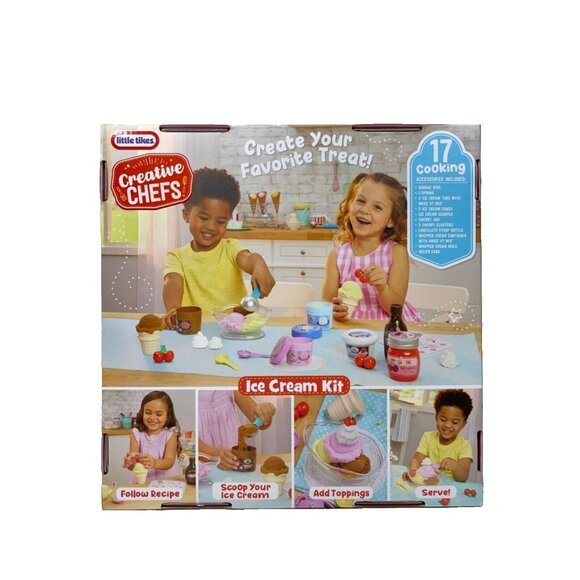 Little Tikes Creative Chefs Ice Cream Kit 17 Realistic Cooking Accessories 2024 - Picture 3 of 10